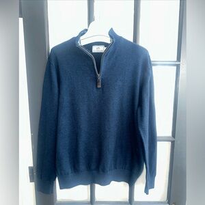 Southern tide navy quarter zip sweater size medium